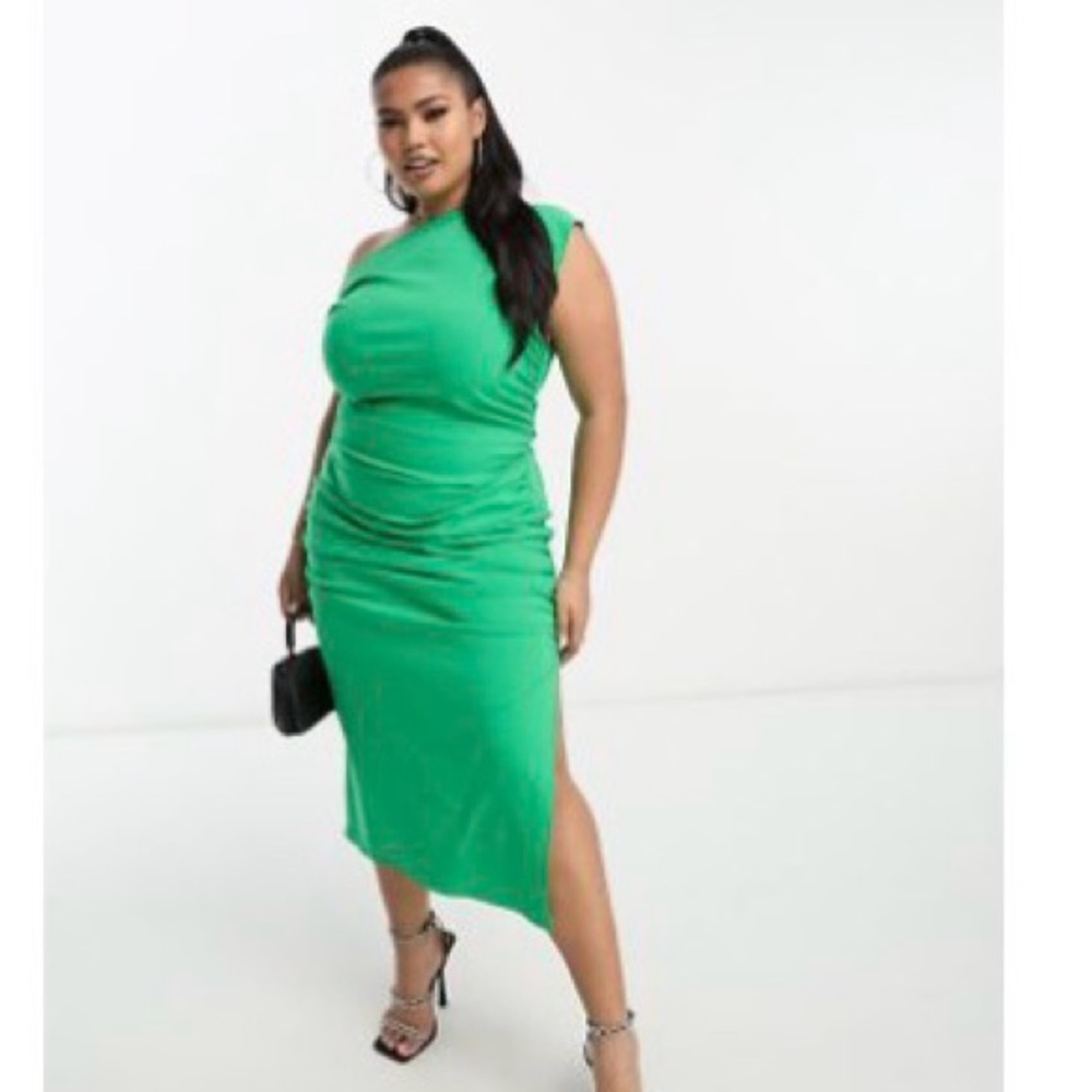 ASOS Curve Emerald Backless Dress